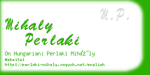 mihaly perlaki business card